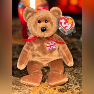 🇬🇧 TY Beanie Baby Britannia British Flag Bear